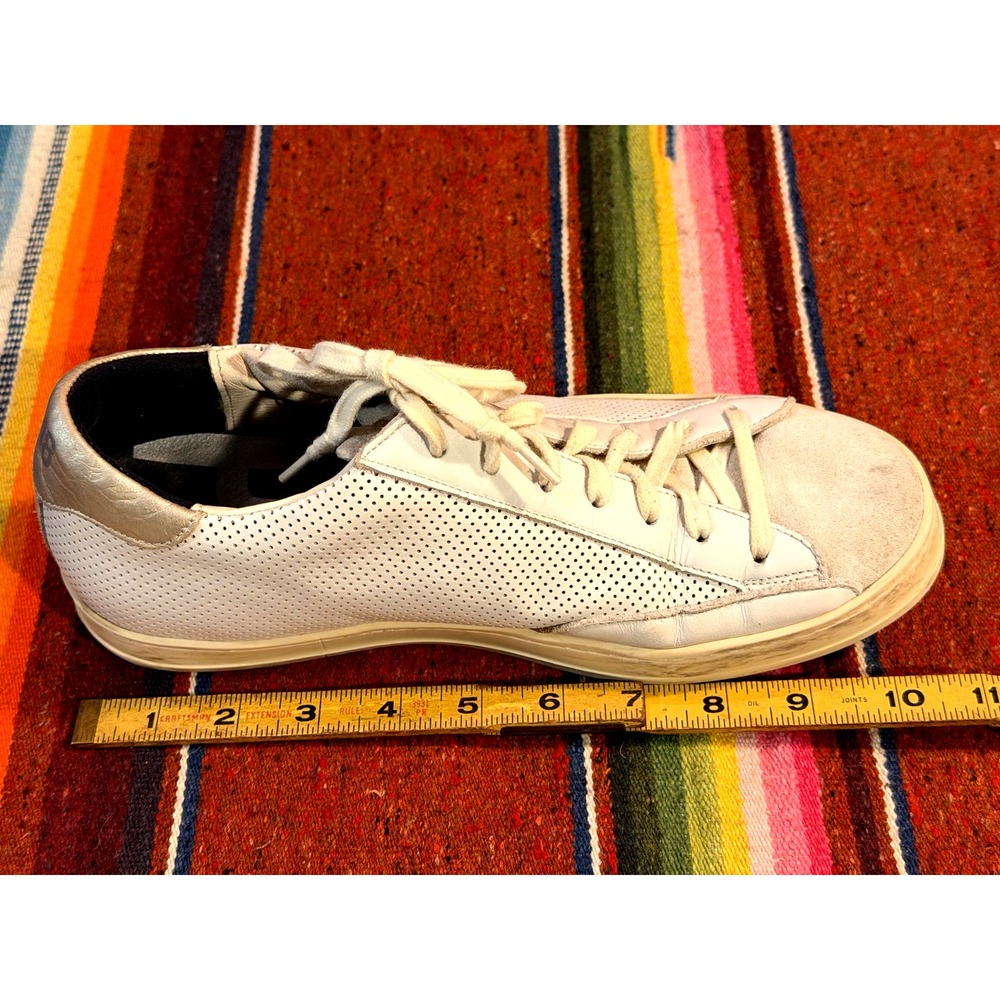 p448 Sneakers Women EU 41/US 9.5-10 White Leather Suede - Picture 10 of 10